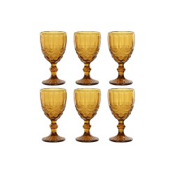 Set di Bicchieri Home ESPRIT Ambra Cristallo 325 ml (6 Unità)