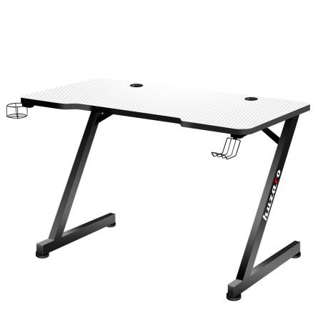 Scrivania Huzaro Hero 2.5 Bianco Nero Alluminio 120 x 60 cm