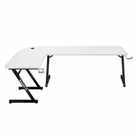Scrivania Gaming Huzaro HZ-Hero 7.0 Bianco Nero Fibra di carbonio 154 x 72,5 x 117 cm