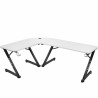 Scrivania Gaming Huzaro HZ-Hero 7.0 Bianco Nero Fibra di carbonio 154 x 72,5 x 117 cm