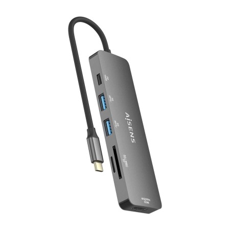 Hub USB Aisens ASUC-6P016-GR Grigio Multicolore