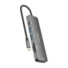 Hub USB Aisens ASUC-6P016-GR Grigio Multicolore