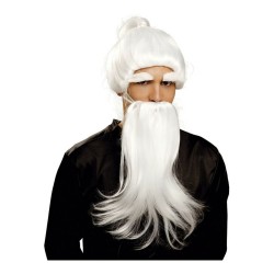 Parrucca con barba My Other Me Fu Man Chu Bianco