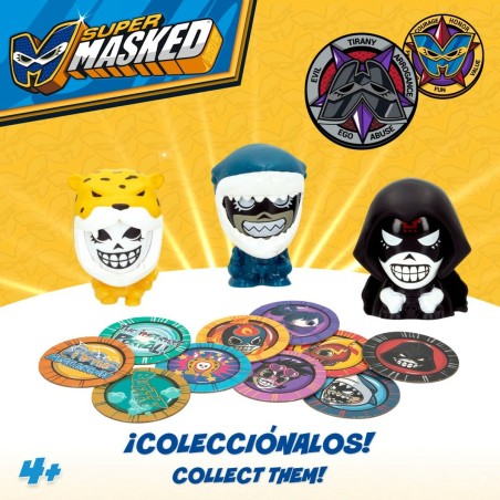 Personaggi d'Azione Eolo Super Masked 3 x 4,5 x 3,5 cm (12 Unità)