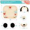 Puzzle di Legno per Bambini Disney Mickey Mouse + 12 Mesi 6 Pezzi (12 Unità)