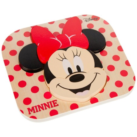 Puzzle di Legno per Bambini Disney Minnie Mouse + 12 Mesi 6 Pezzi (12 Unità)