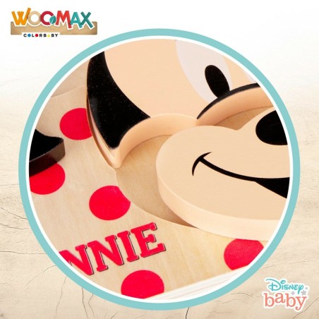 Puzzle di Legno per Bambini Disney Minnie Mouse + 12 Mesi 6 Pezzi (12 Unità)