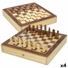 Tabellone da Scacchi e Dama Colorbaby Sertar Legno (4 Unità)