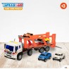 Camion Porta-veicoli e Macchinine a Frizione Speed & Go 37,5 x 12,5 x 10 cm (2 Unità)
