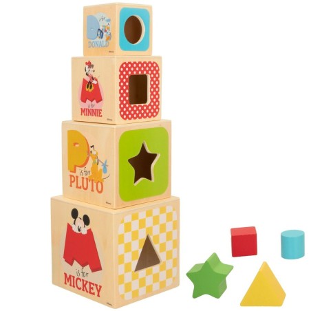 Blocchi Impilabili Disney 8 Pezzi 4 Unità 12,2 x 12,2 x 12,2 cm