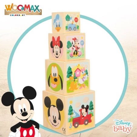 Blocchi Impilabili Disney 8 Pezzi 4 Unità 12,2 x 12,2 x 12,2 cm