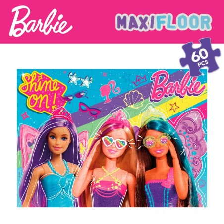 Puzzle Barbie MaxiFloor 60 Pezzi 70 x 1,5 x 50 cm