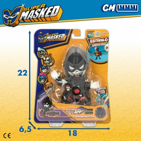 Personaggi d'Azione Eolo Super Masked Whisper 11,5 x 15,5 x 6,5 cm Elastico (12 Unità)