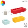 Blocchi di Costruzioni Color Block 32 Pezzi EVA (4 Unità)