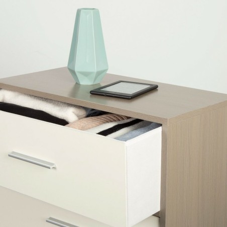 Comodino Max Home Bianco Grigio 58 x 70 x 30 cm