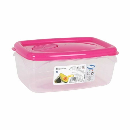 Porta pranzo Ermetico Dem Rettangolare 18 x 12,5 x 7,5 cm (24 Unità)