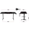 Scrivania Gaming Huzaro HZ-Hero 4.7 Nero Legno MDF 160 x 75 cm