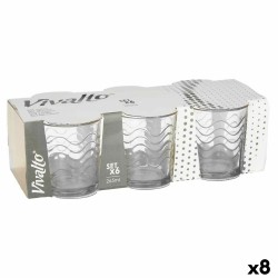 Set di Bicchieri Vivalto 79065 Trasparente Vetro Onde 265 ml (8 Unità)