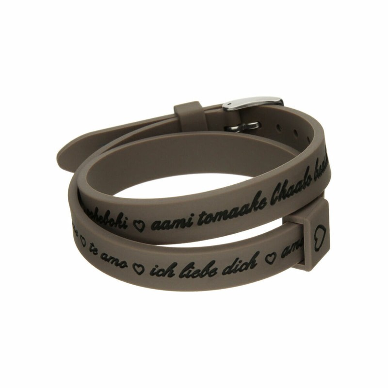 Bracciale Donna il mezzometro I LOVE YOU SILVER - BRACCIALE IN SILICONE/SILICONE BRACELET Bracciale Donna il mezzometro I LOVE YOU SILVER - BRACCIALE IN SILICONE/SILICONE BRACELET