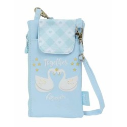 Borsa per Cellulare Glowlab Kids Cisnes Azzurro 10 x 19 cm