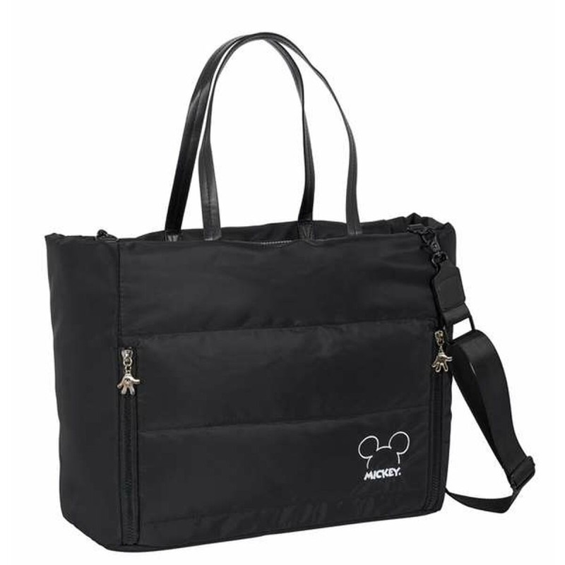 Borsa con tasca per laptop Mickey Mouse Teen Mood Nero 40 x 31 x 17 cm Trapunta Borsa con tasca per laptop Mickey Mouse Teen Mood Nero 40 x 31 x 17 cm Trapunta