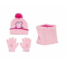 Cappello, Guanti e Scaldacollo Peppa Pig Cosy Corner Rosa Azzurro Chiaro 44-46 cm