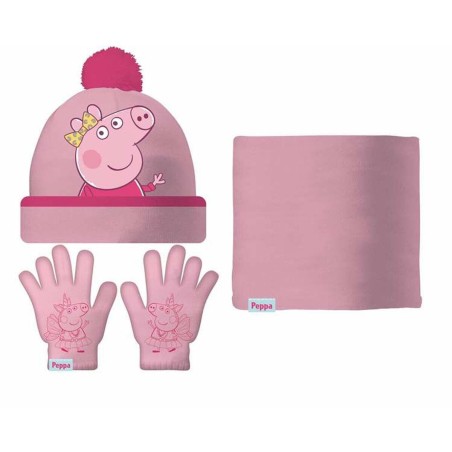Cappello, Guanti e Scaldacollo Peppa Pig Cosy Corner Rosa Azzurro Chiaro 44-46 cm