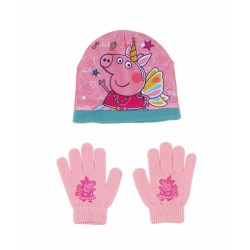 Berretto e Guanti Peppa Pig Cosy Corner Rosa Azzurro Chiaro 48-51 cm