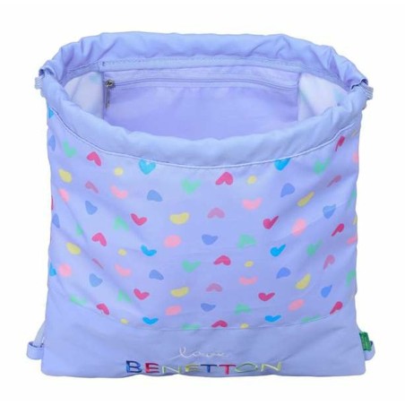 Zainetto con Cordini Benetton Lilla 35 x 40 x 1 cm