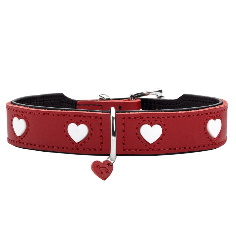 Collare per Cani Hunter Love XS/S 30-34 cm Rojo/Blanco Collare per Cani Hunter Love XS/S 30-34 cm Rojo/Blanco