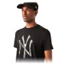 Maglia a Maniche Corte Uomo New Era NY Yankees MLB Taglia XL Nero