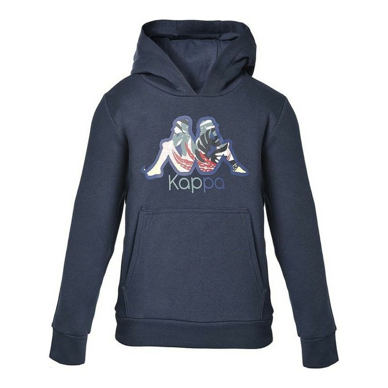 Felpa con Cappuccio Bambino Kappa Cache Blu scuro Felpa con Cappuccio Bambino Kappa Cache Blu scuro