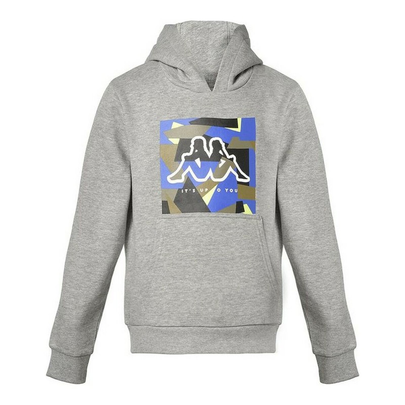 Felpa con Cappuccio Bambino Kappa Clot Grigio Felpa con Cappuccio Bambino Kappa Clot Grigio
