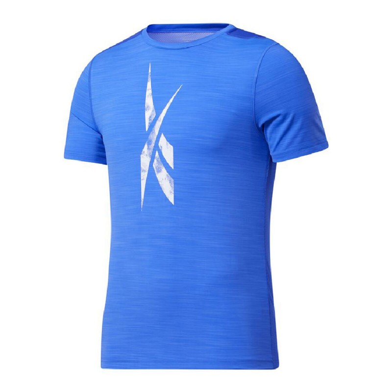 Maglia a Maniche Corte Uomo Reebok Workout Ready Activchill Azzurro Maglia a Maniche Corte Uomo Reebok Workout Ready Activchill Azzurro
