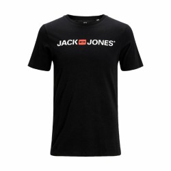 Maglia a Maniche Corte Uomo JJECORP LOGO TEE SS Jack & Jones 12137126 Nero (M) (1 Unità)