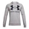 Felpa con Cappuccio Uomo Under Armour Rival Big Logo Grigio chiaro