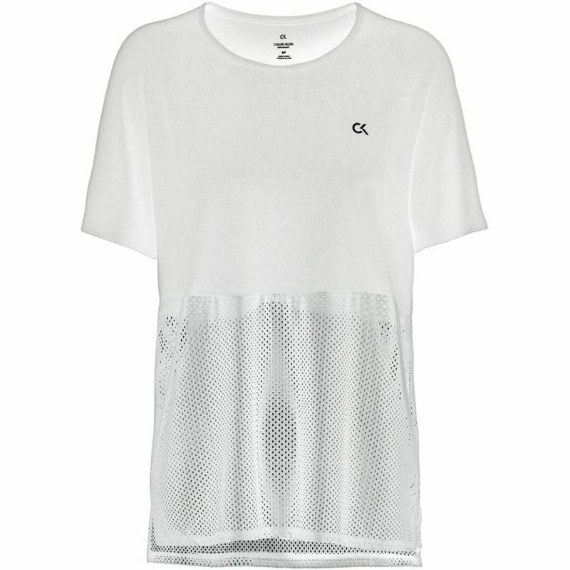 Maglia a Maniche Corte Donna Calvin Klein Tank Bianco Maglia a Maniche Corte Donna Calvin Klein Tank Bianco