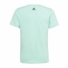 Maglia a Maniche Corte per Bambini Adidas Linear Logo Verde Acquamarina
