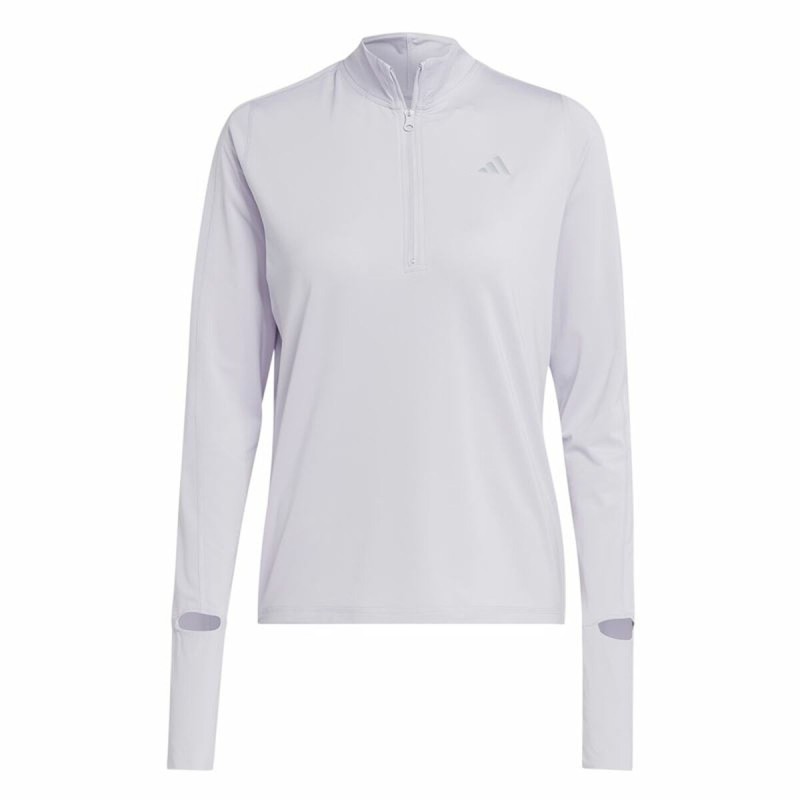Maglia a maniche lunghe da donna Adidas Fast 1/2 Zip Lilla Lavanda Maglia a maniche lunghe da donna Adidas Fast 1/2 Zip Lilla Lavanda