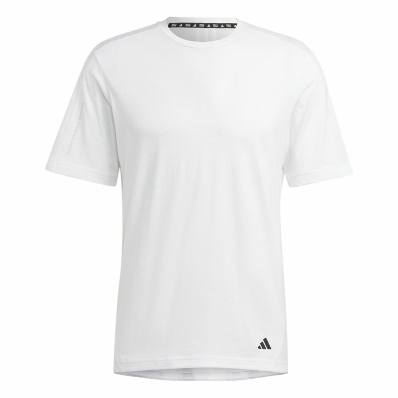 Maglia a Maniche Corte Uomo Adidas Base Bianco Maglia a Maniche Corte Uomo Adidas Base Bianco