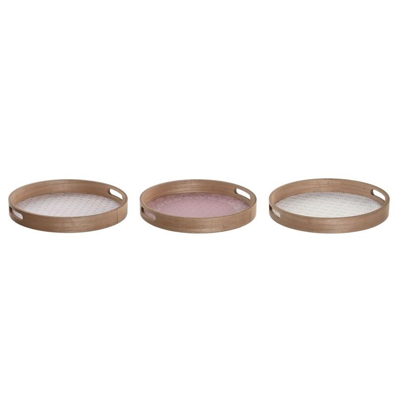 Vassoio per aperitivi DKD Home Decor Scandi Rosa Bianco 35 x 35 x 5 cm Legno MDF (3 Unità) Vassoio per aperitivi DKD Home Decor Scandi Rosa Bianco 35 x 35 x 5 cm Legno MDF (3 Unità)