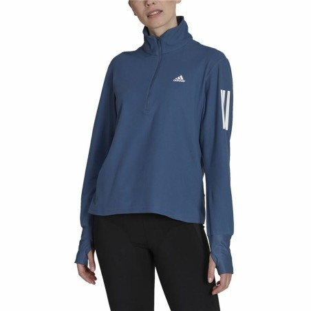 Maglia a maniche lunghe da donna Adidas Own the Run 1/2 Zip Indaco