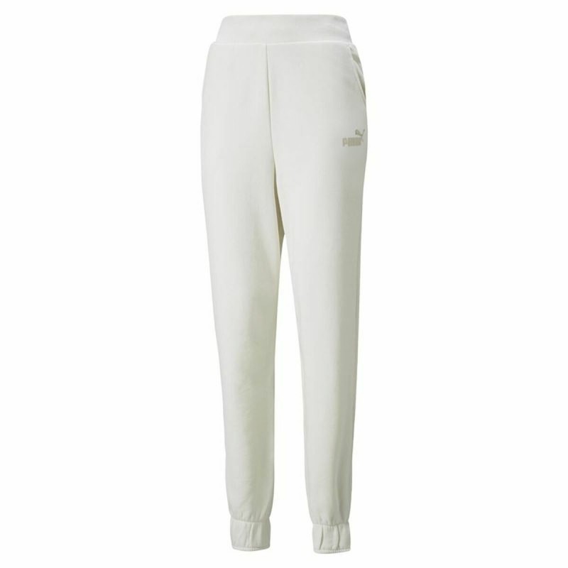 Pantalone Lungo Sportivo Puma Embroidery High Montagna Bianco Donna Pantalone Lungo Sportivo Puma Embroidery High Montagna Bianco Donna