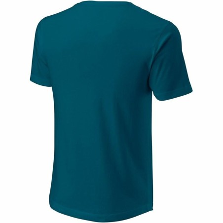 Maglia a Maniche Corte Uomo Wilson Azzurro