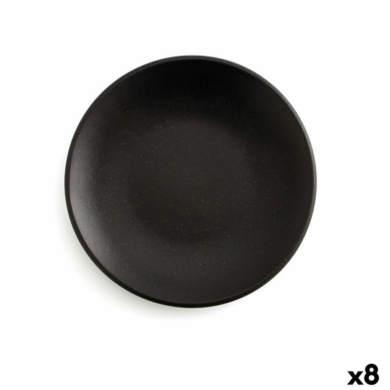 Piatto da pranzo Anaflor Barro Anaflor Nero Argilla cotta Carne (8 Unità) Piatto da pranzo Anaflor Barro Anaflor Nero Argilla cotta Carne (8 Unità)
