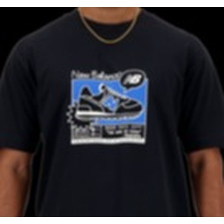 Maglia a Maniche Corte Uomo New Balance SPORT ESSENTIALS MT41593 Nero (M)