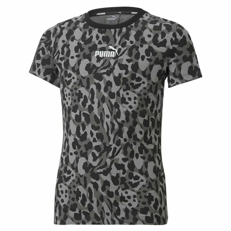 Maglia a Maniche Corte per Bambini Puma Alpha AOP Nero Maglia a Maniche Corte per Bambini Puma Alpha AOP Nero