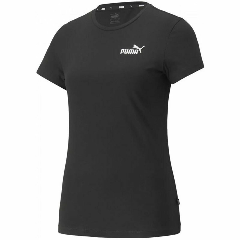 Maglia Sportiva a Maniche Corte Puma Essentials+ Embroidery Nero Maglia Sportiva a Maniche Corte Puma Essentials+ Embroidery Nero
