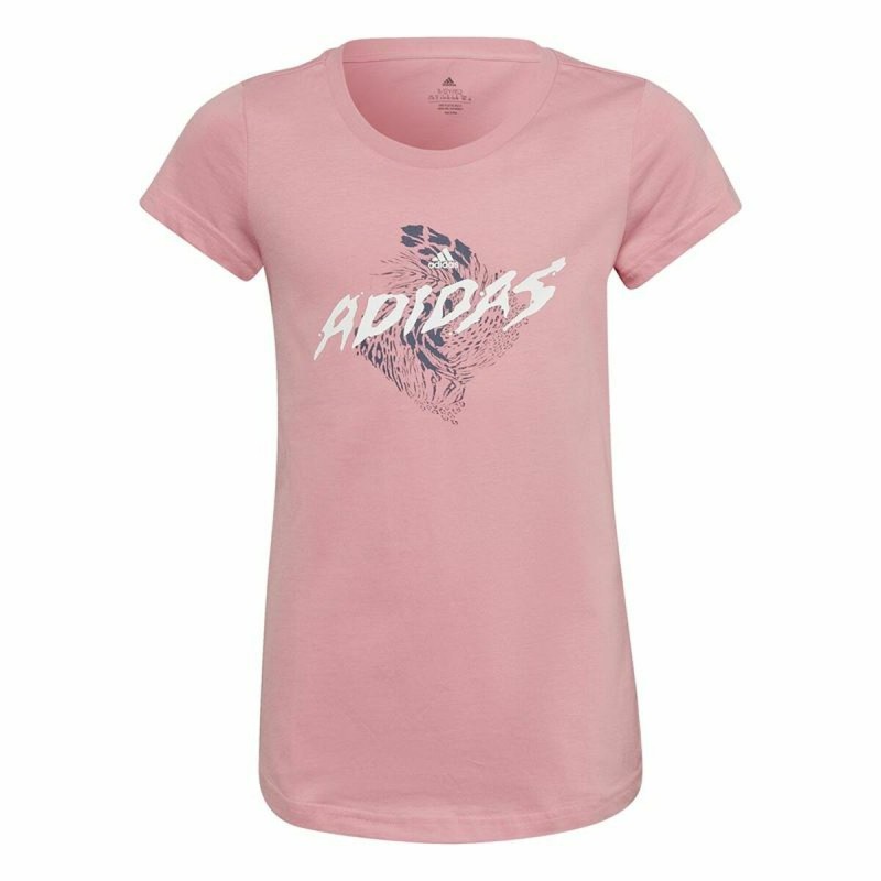Maglia a Maniche Corte per Bambini Adidas Graphic Rosa Maglia a Maniche Corte per Bambini Adidas Graphic Rosa
