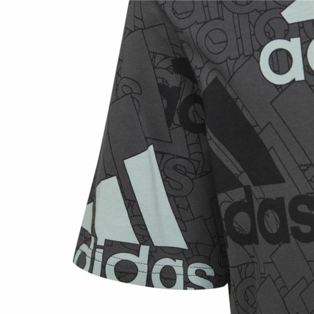 Maglia a Maniche Corte per Bambini Adidas Brand Love  Nero
